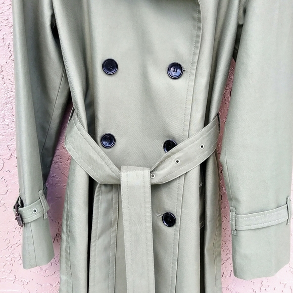 COACH 1941 TRENCH COAT JACKET WOMEN'S NATURAL BUTTON ADJUSTABLE BELT - Picture 3 of 13
